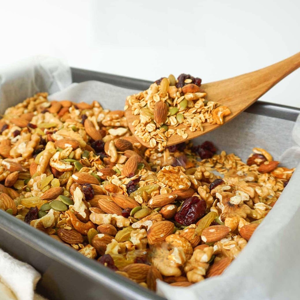 Granola Siêu Hạt TPN ngọt tự nhiên, không đường, hạt dinh dưỡng ăn kiêng tập gym, goya, cho bà bầu