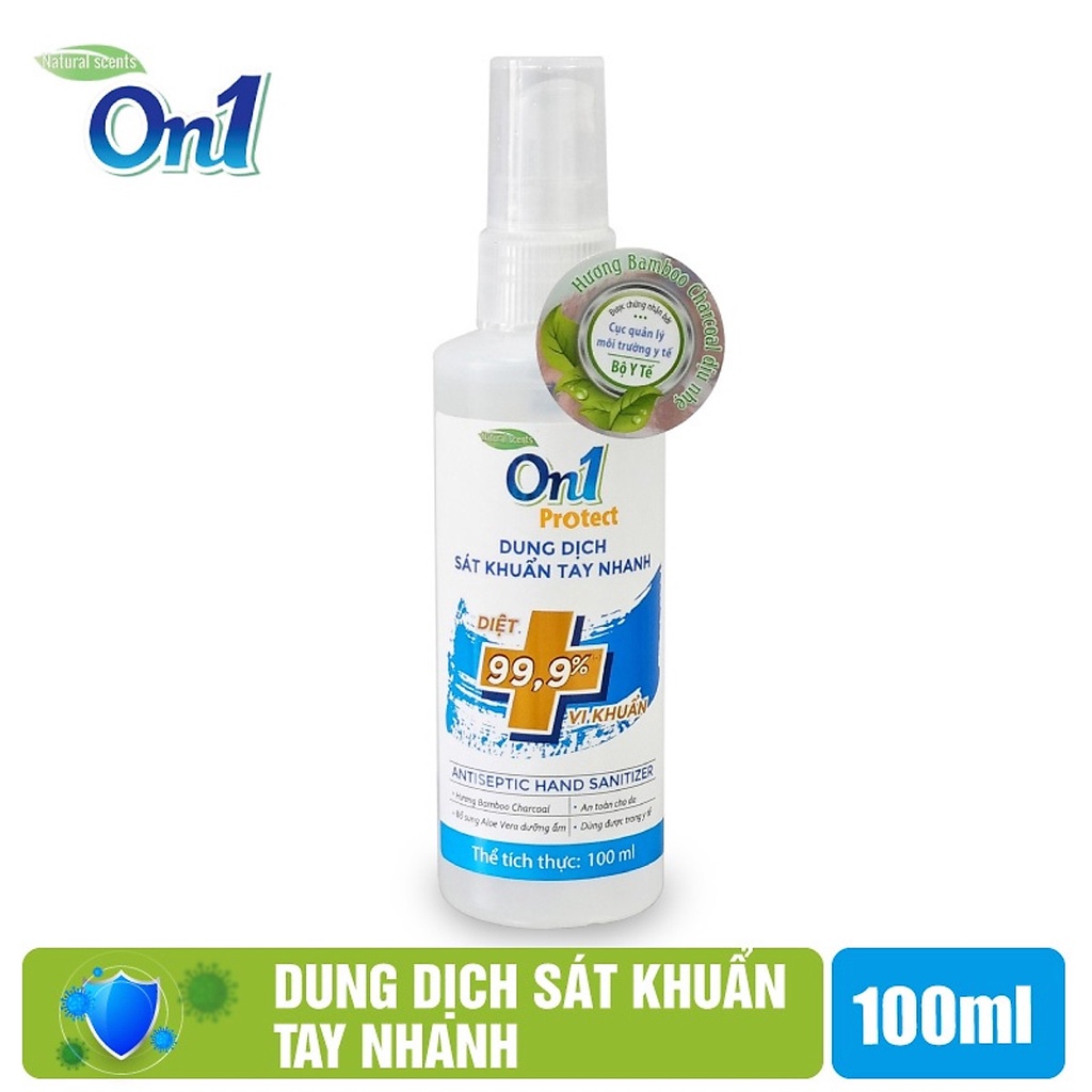 Dung dịch sát khuẩn tay nhanh On1 100ml hương thơm dễ chịu, dưỡng ẩm da tay diệt khuẩn bảo vệ sức khỏe
