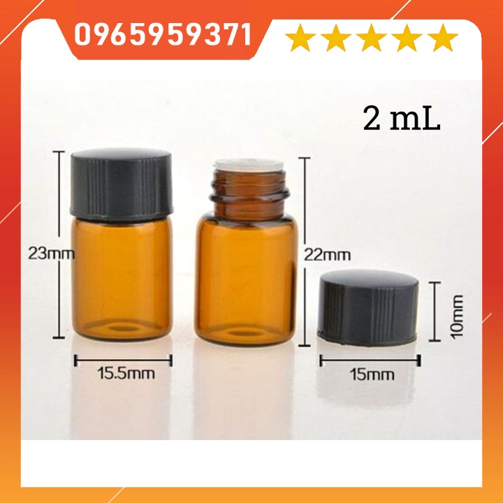 Lọ thủy tinh 2ml Nguyên liệu làm mỹ phẩm Nguyên liệu làm son handmde &lt;3 Panda Store