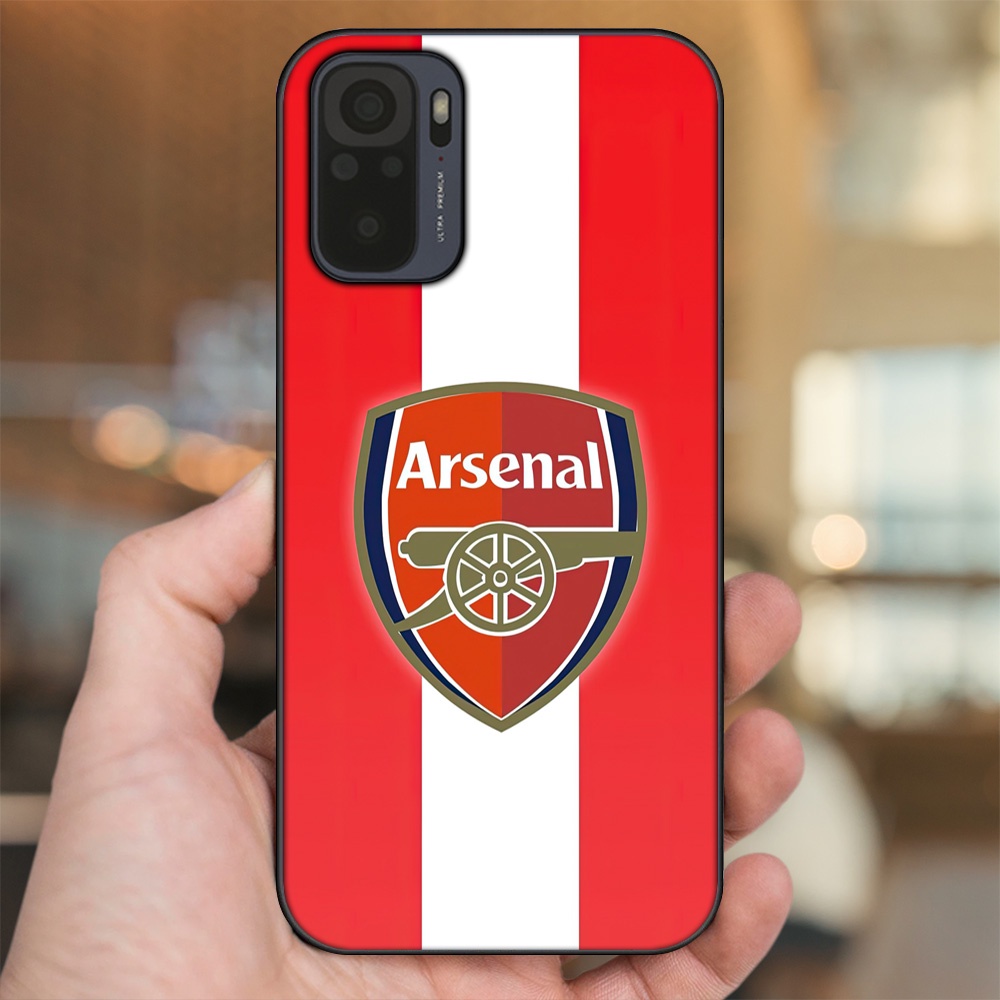 Ốp lưng Xiaomi Redmi Note 10, Note 10s viền đen in hình Arsenal FC