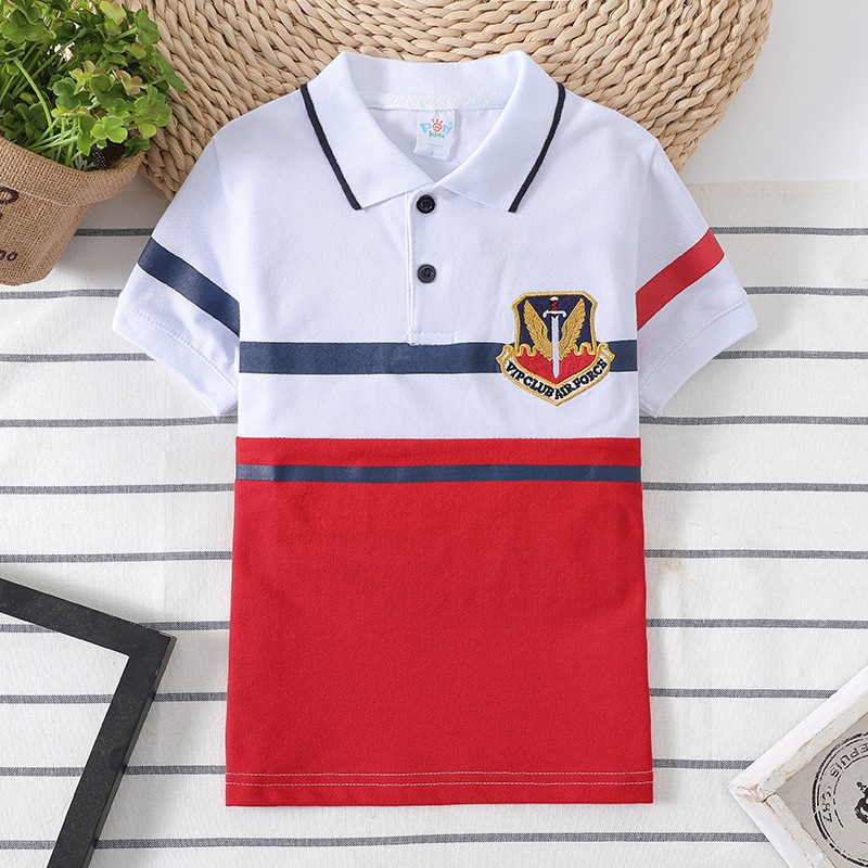 Kids Clothing Boy T Shirt Lapel Short Sleeve Cotton Boys Polo Shirt New Fashion Children Wear Summer