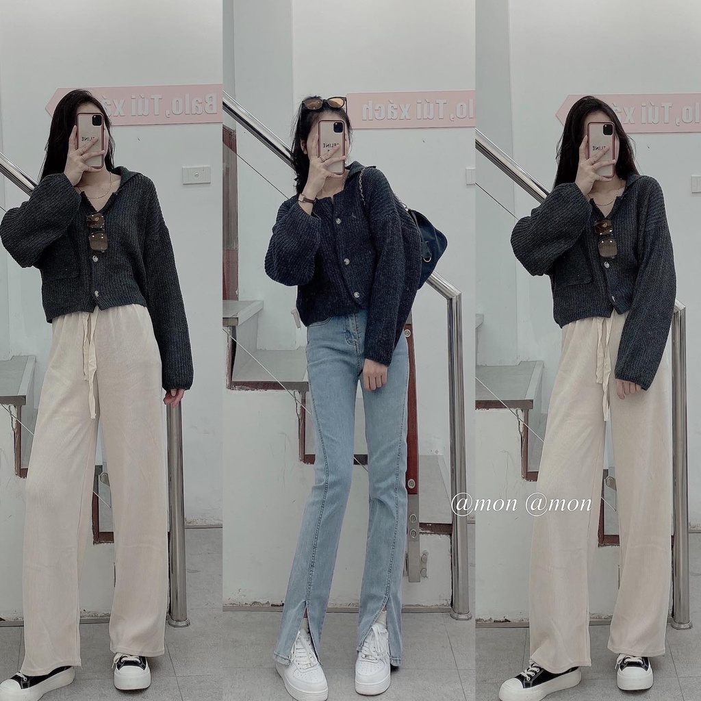 210715 Áo polo len trơn - áo len nữ thời trang ulzzang freesize 3 màu | BigBuy360 - bigbuy360.vn