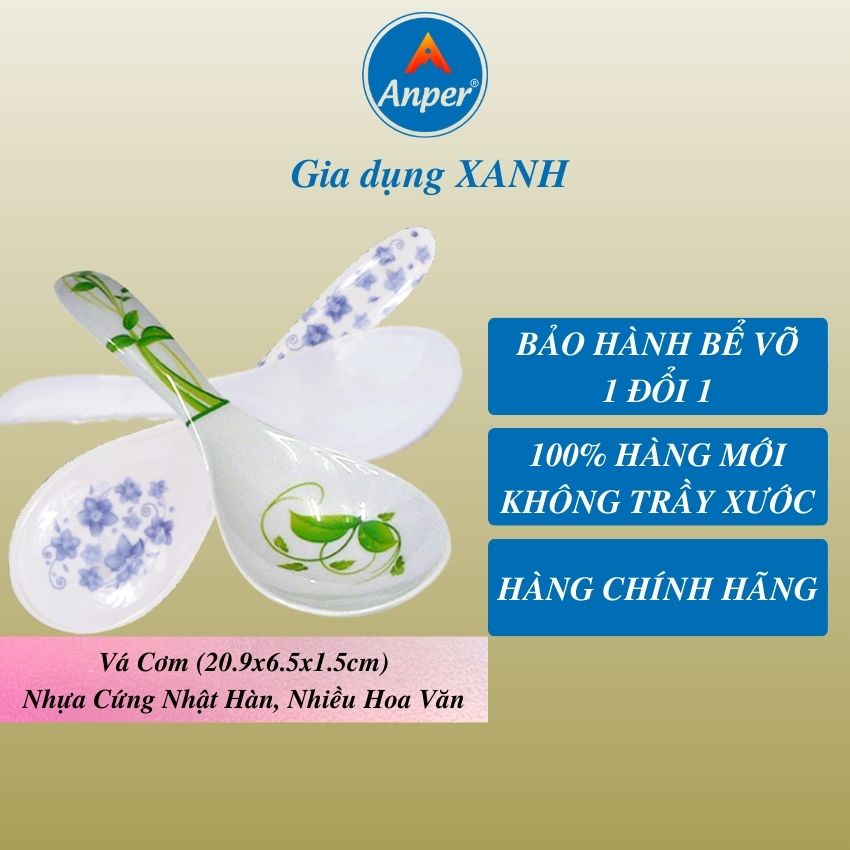 Muỗng nhựa melamine ANPER ăn canh 14 và 21 cm  nhật hàn dùng cho gia đình và nhà hàng sang trọng