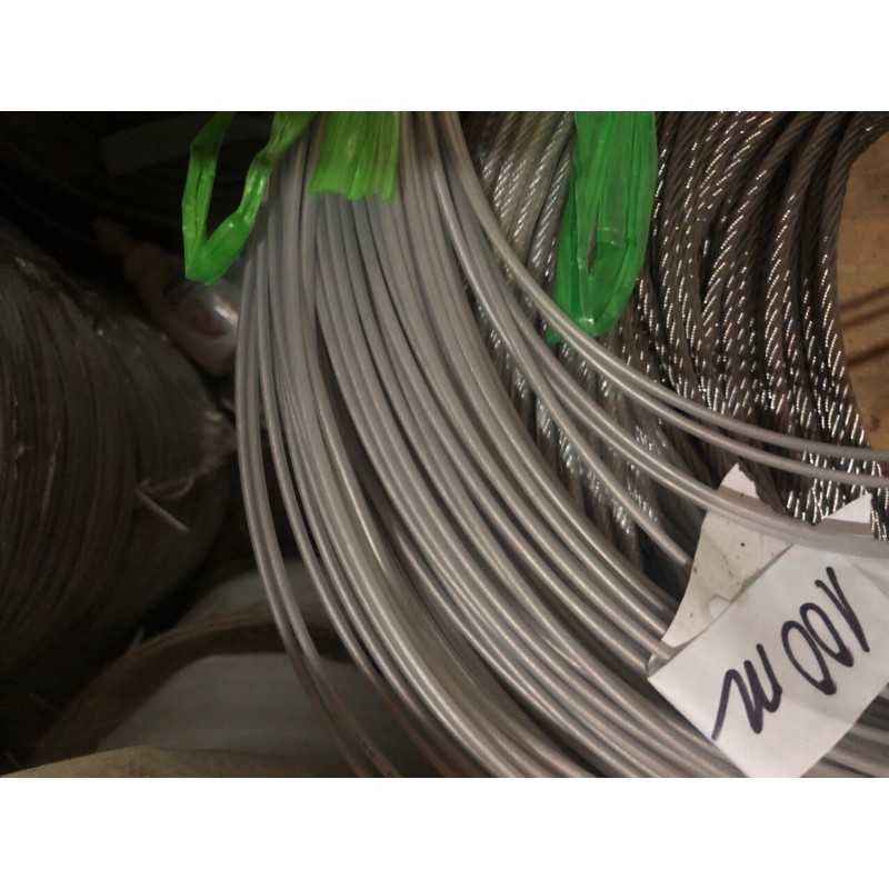 cáp thép bọc nhựa 3 ly, 3mm (ruột cáp inox)