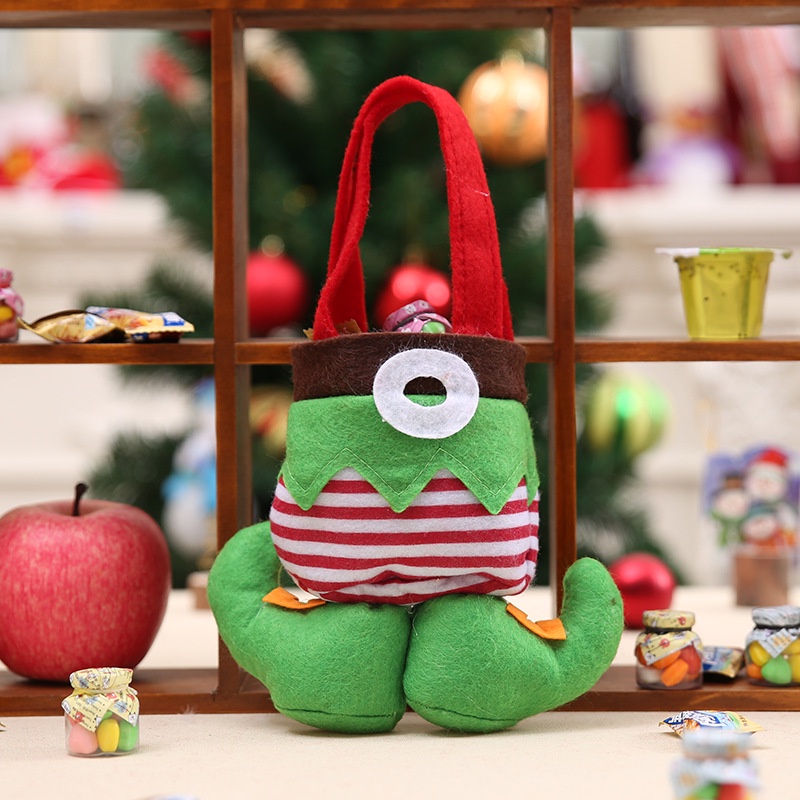 1 Túi Đựng Kẹo Hình Chiếc Quần Ông Già Noel Dùng Trang Trí Giáng Sinh