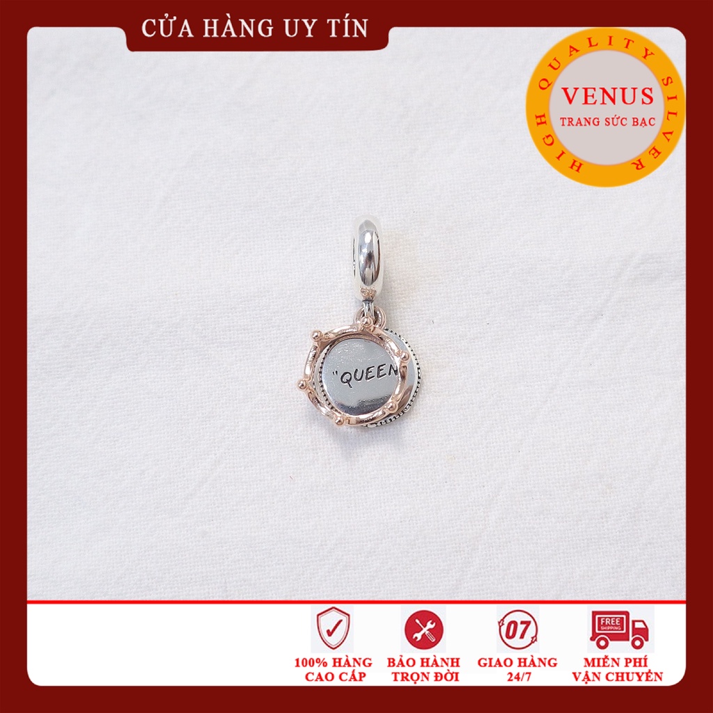 [Charm bạc 925 cao cấp] Charm treo Queen vương miện- Mã sản phẩm VENUSQEN