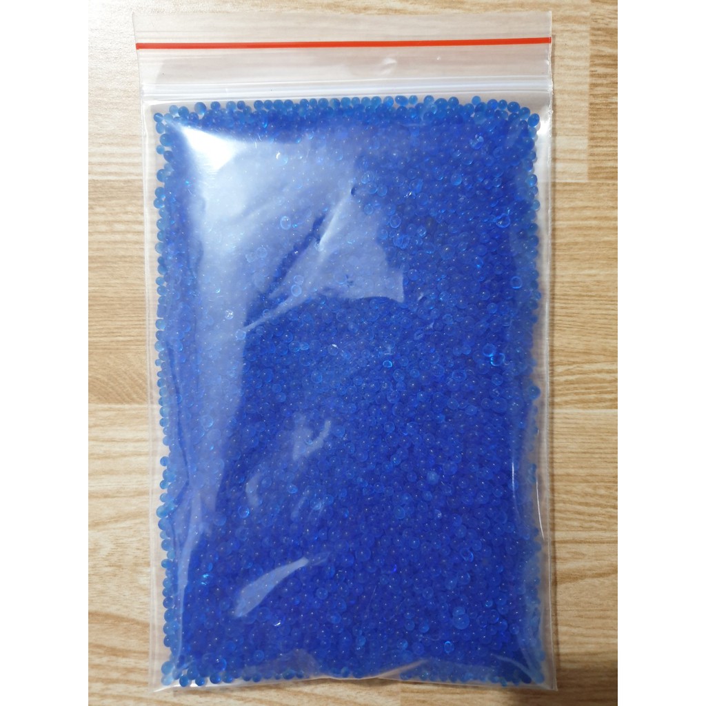 Túi 1kg hạt silica gel hút ẩm, chống ẩm màu xanh dùng cho máy ảnh TẶNG KÈM 10 TÚI VẢI.