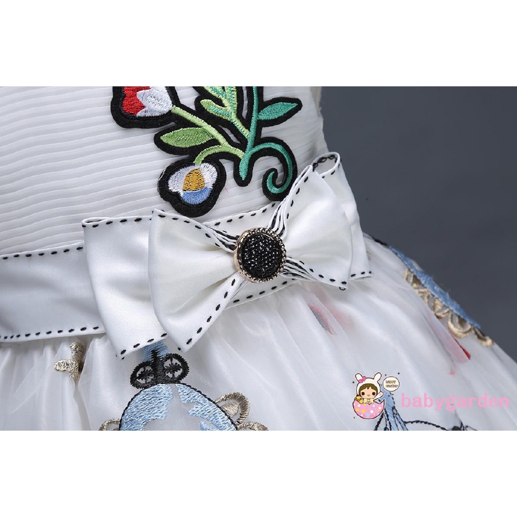 Đầm Bé Gái Thêu Hoa