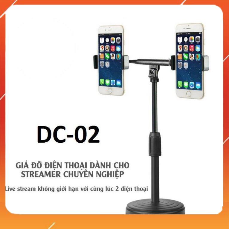 Kẹp Điện Thoại SSR DC02 - Livetream - Quay Clip - Vlog Cùng lúc 2 điện thoại (LA2735)