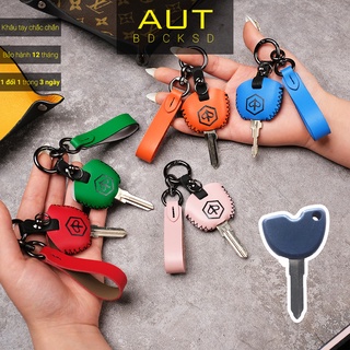 Bao da bảo vệ chìa khóa Piaggio Vespa Primavera Sprint Lx S Lxv Liberty Zip Fly Da bò khâu tay PGV AD có tay cầm