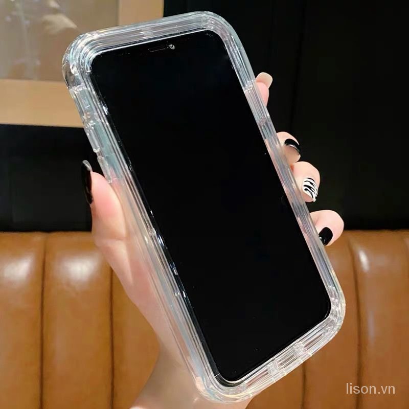 Ốp điện thoại trong suốt chống rơi cho Iphone12Promax / Iphonex / Xr / Xsmax / Iphone11 Iphone7P / 8p