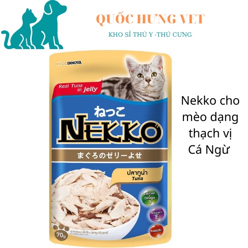 Pate Nekko Cho Mèo dạng thạch Gói 70g - Pate Mèo Nhập Khẩu Từ Thái Lan - QUỐC HƯNG VET