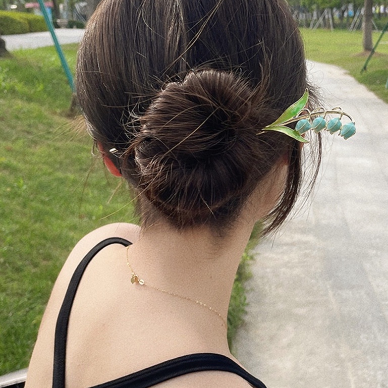 Kẹp Tóc Hoa Lily Lớn Phong Cách Hàn Quốc Thanh Lịch Cho Nữ