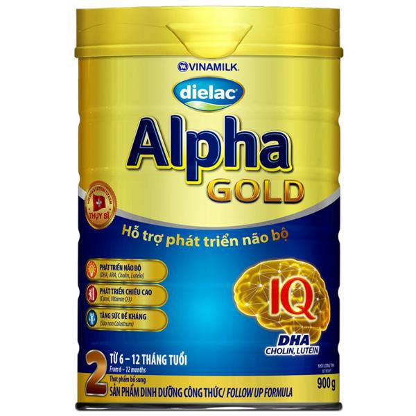 SỮA BỘT VINAMILK DIELAC ALPHA GOLD STEP 2 - HỘP THIẾC 900G - HỖ TRỢ PHÁT TRIỂN NÃO BỘ