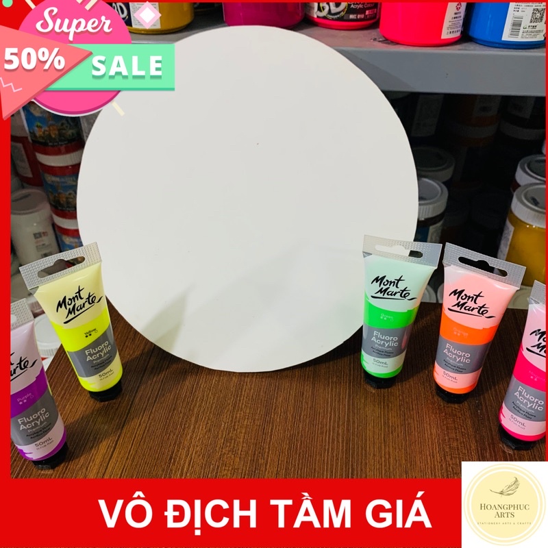 Toan Canvas Tròn Hoangphucarts Chính hãng- BỘ 2 CÁI Toan vẽ xịn Hàn Quốc- Dành chuyên cho màu vẽ acrylic, sơn dầu