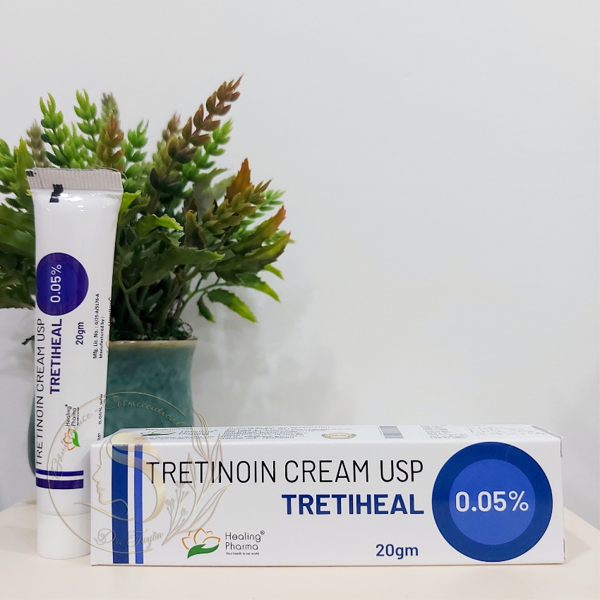 Tretiheal - Tretiheal USP Cream 0.025/0.05/0.1% Kem hỗ trợ giảm và ngăn ngừa mụn, trẻ hóa da, thu nhỏ lỗ chân lông 20g