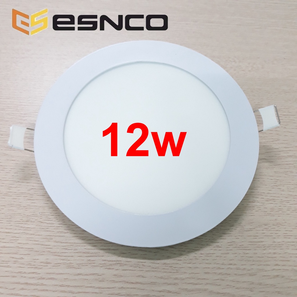 Đèn led âm trần 12w một màu trắng ESNCO - BH chính hãng 2 năm