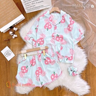 Bộ Đồ Pijama Cộc Đùi Cho Bé Lụa Mango - BPN26