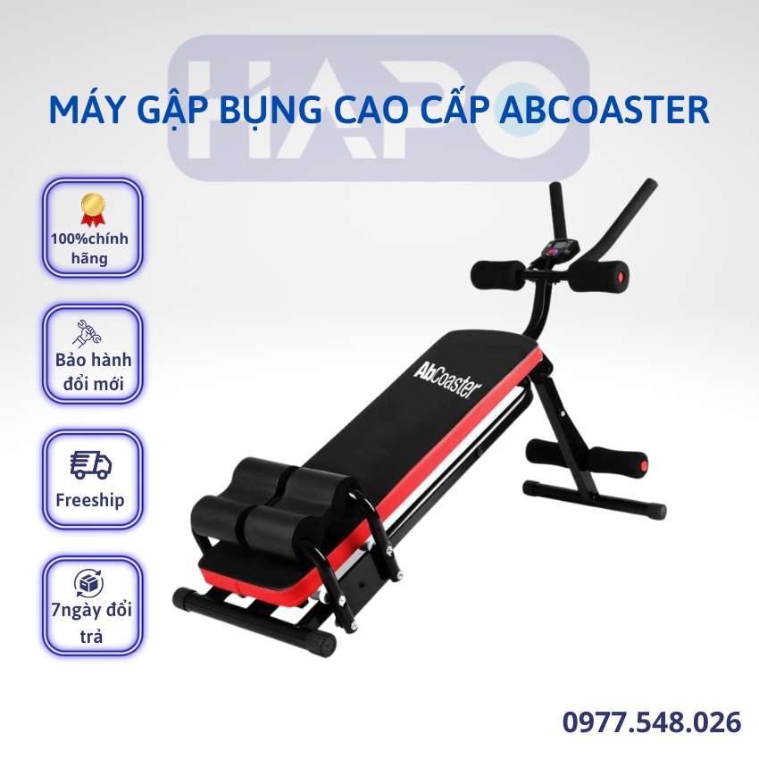 Máy tập cơ bụng nâng cao tại nhà, Ghế gập bụng chống đẩy đa năng Abcoaster Hapo HP11