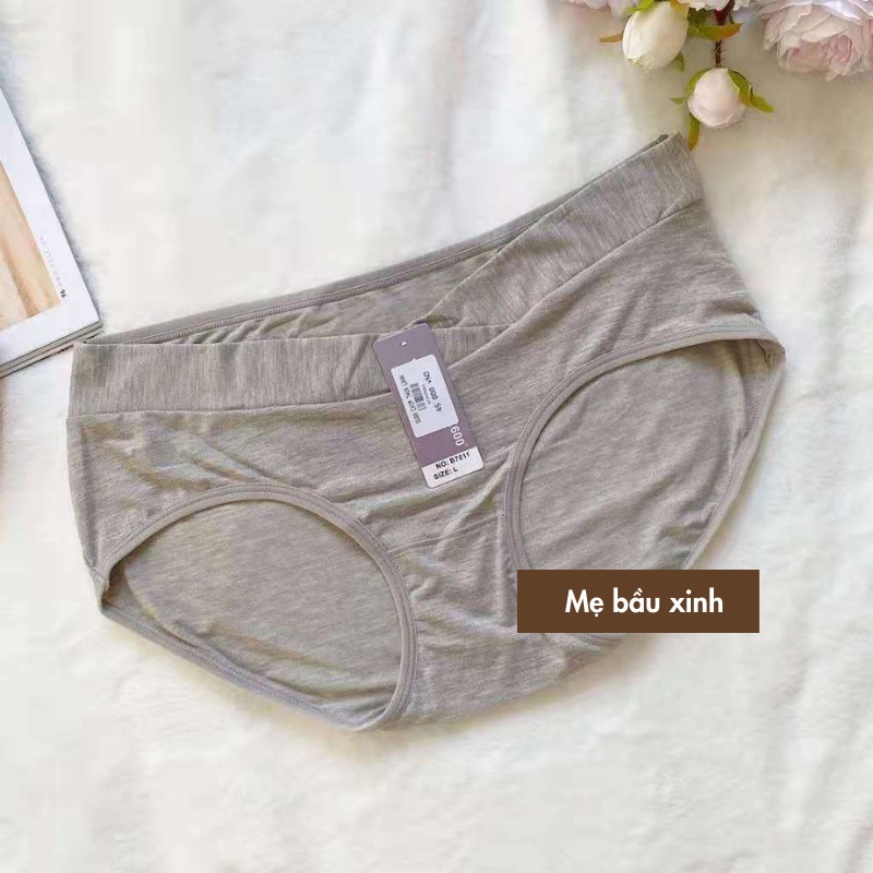 Quần lót bà bầu cạp chéo Chicmom chất cotton kháng khuẩn, mềm nhẹ siêu co dãn