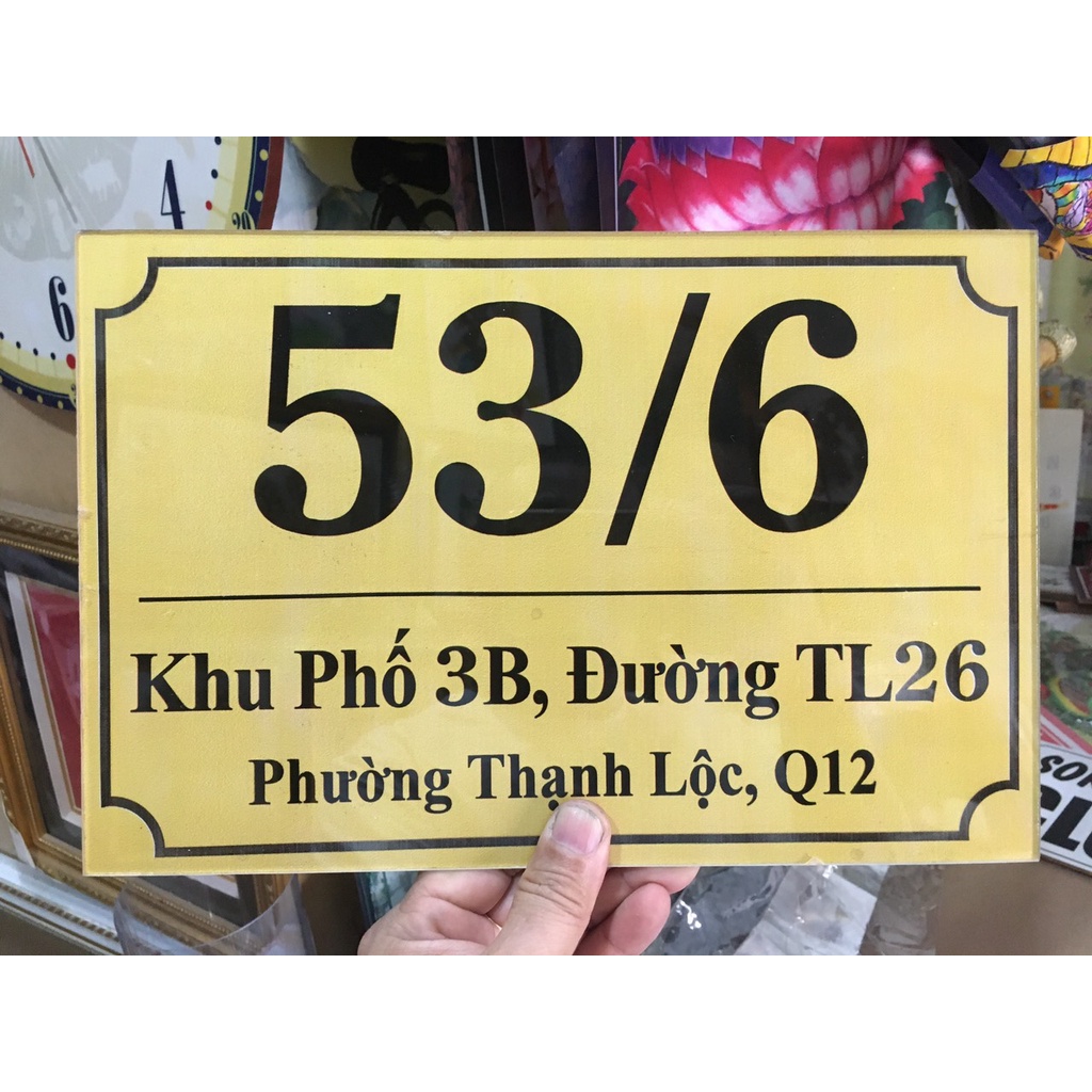 Bảng số nhà - biển số nhà, bảng công ty bằng mica nhiều kích thước