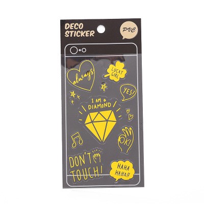 S8 sticker nhũ vàng sticker cute sticker dễ thương nguyên liệu trang trí