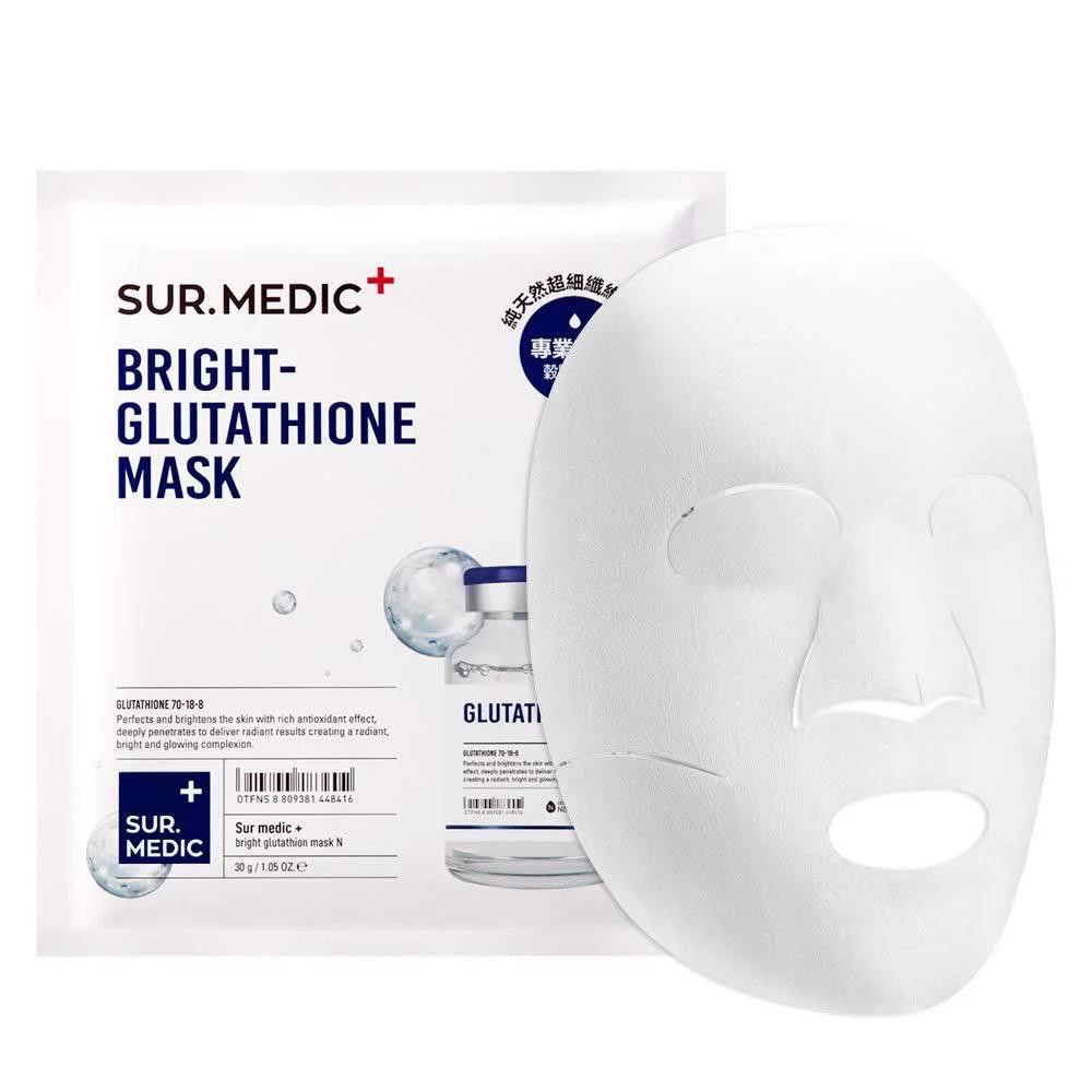 Hộp 10 miếng mặt nạ dưỡng trắng Sur Medic Bright Glutathione Mask