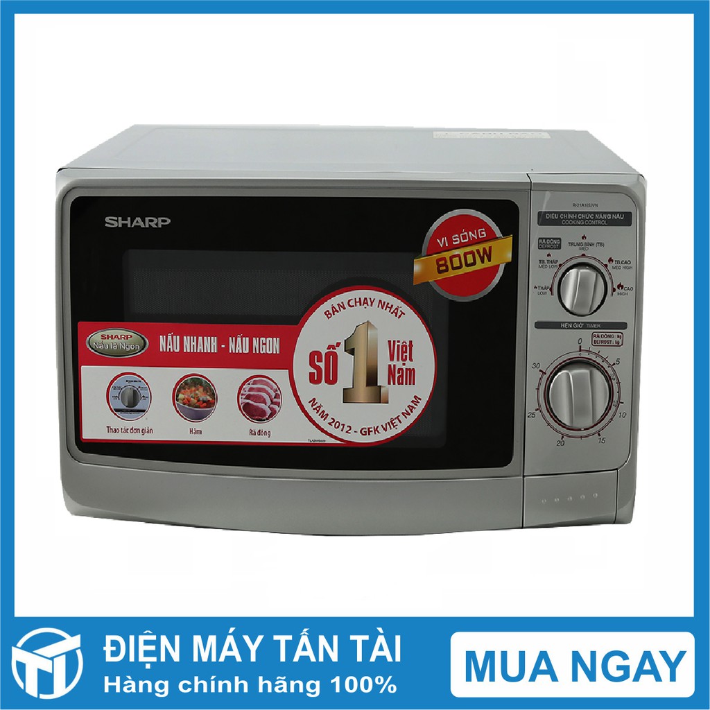 LÒ VI SÓNG SHARP R-21A1(S)VN , Công suất:	800 W, Xuất xứ Thái Lan, hàng chính hãng