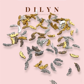 Phụ kiện nail - 2 charm lá ngắn móng trang trí