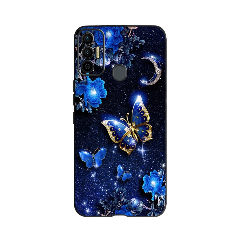 Ốp Điện Thoại Silicone TPU Mềm Họa Tiết Hoa Đáng Yêu Cho Tecno Spark 7T 7 T Spark7