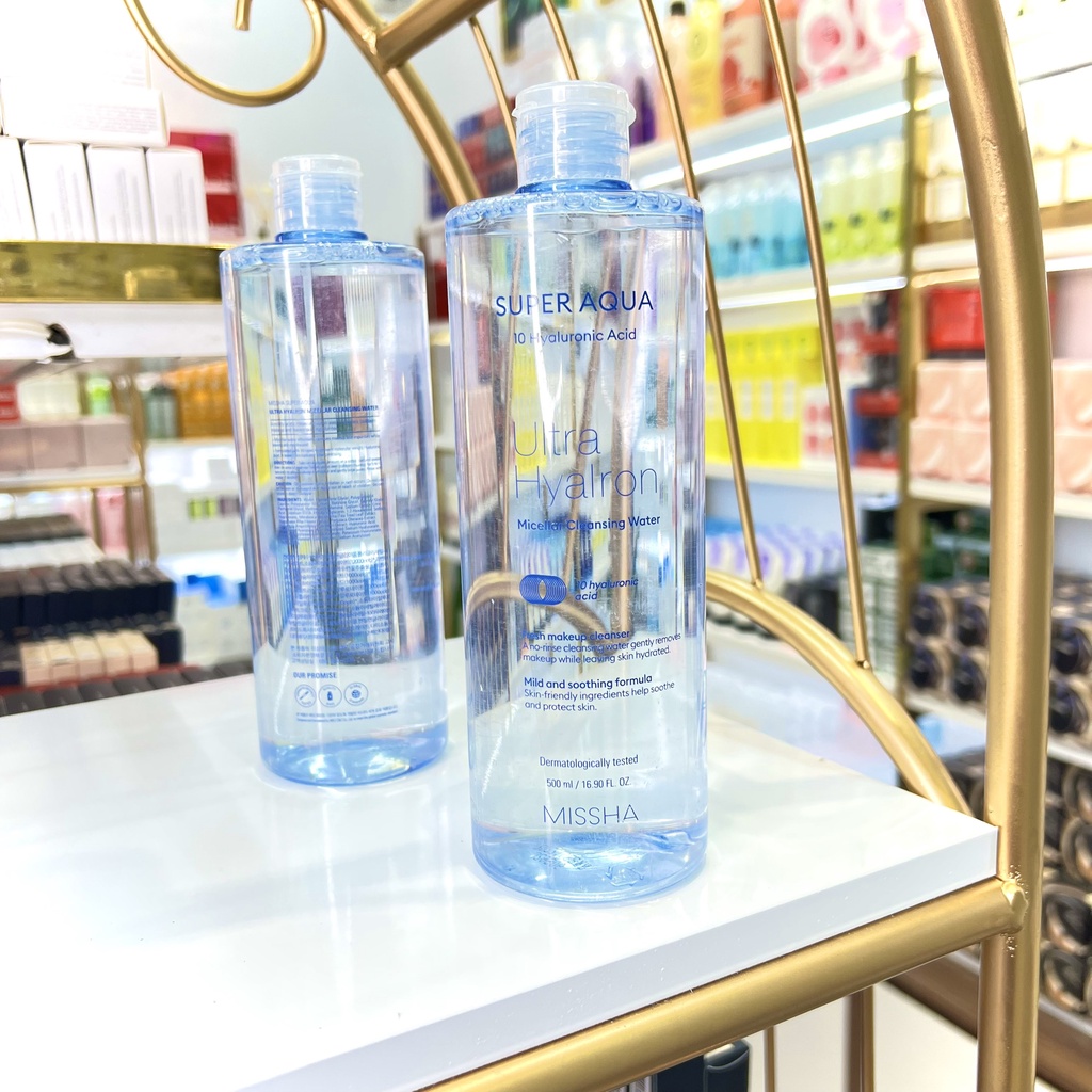 (CÓ BILL) Nước Tẩy Trang MISSHA Super Aqua Ultra Hyalron Cleansing Water 500ml