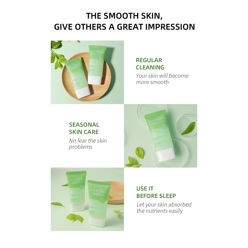Mặt nạ gel chiết xuất trà xanh làm sạch sâu loại bỏ mụn đầu đen LAIKOU 60g