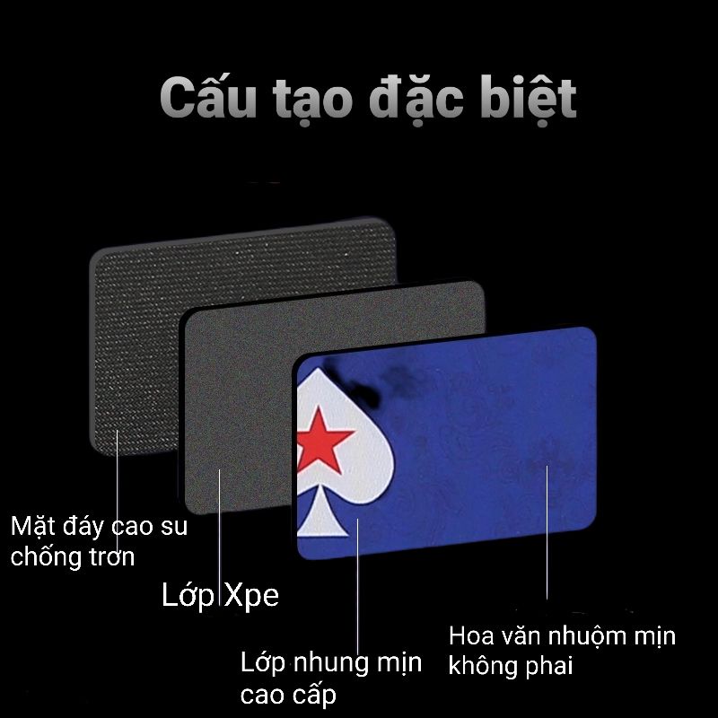 Thảm poker cao cấp (có đánh số ô, 3 màu)