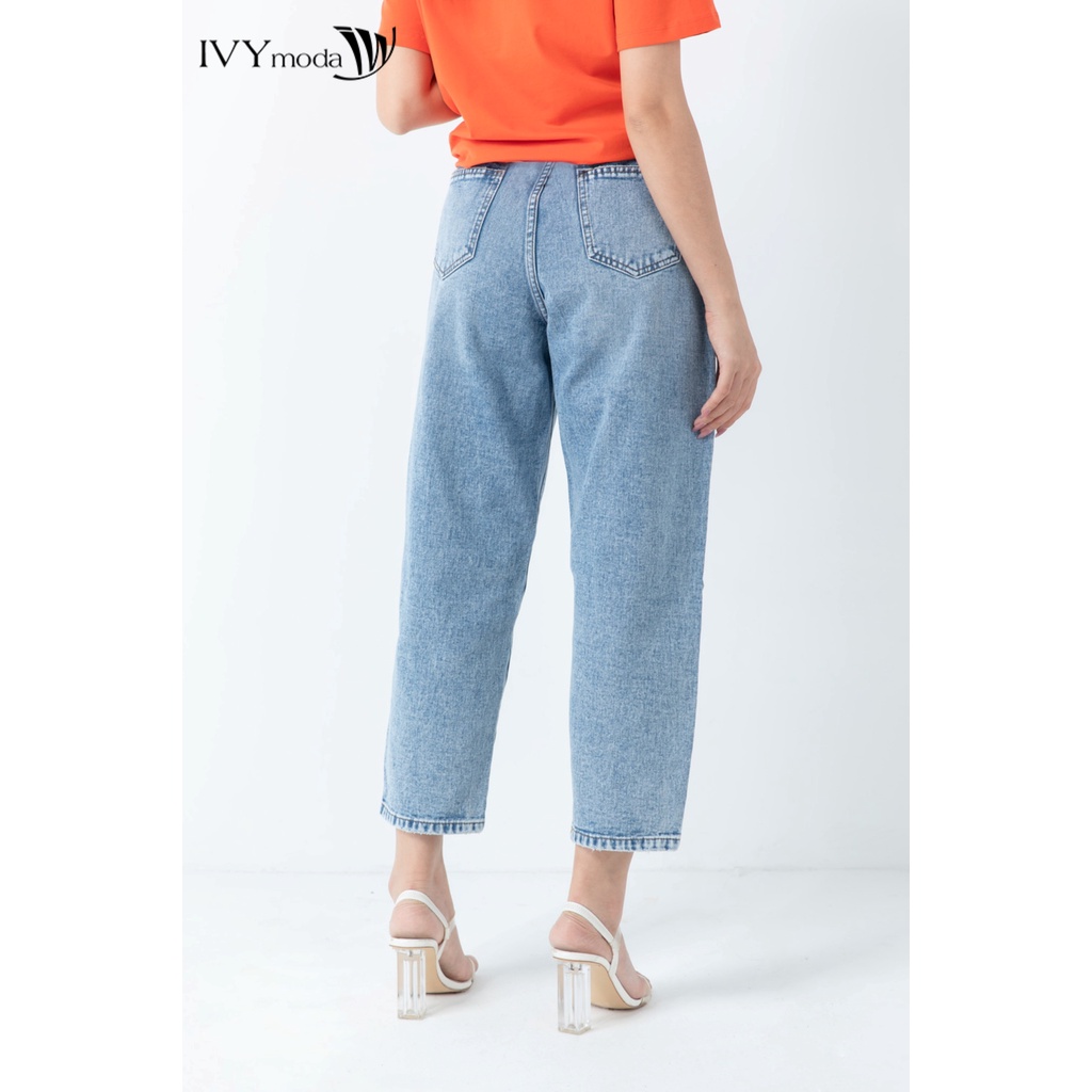 [NHẬP WABRTL5 GIẢM 10% TỐI ĐA 50K ĐH 250K ]Quần jeans nữ dáng baggy IVY moda MS 25B8047