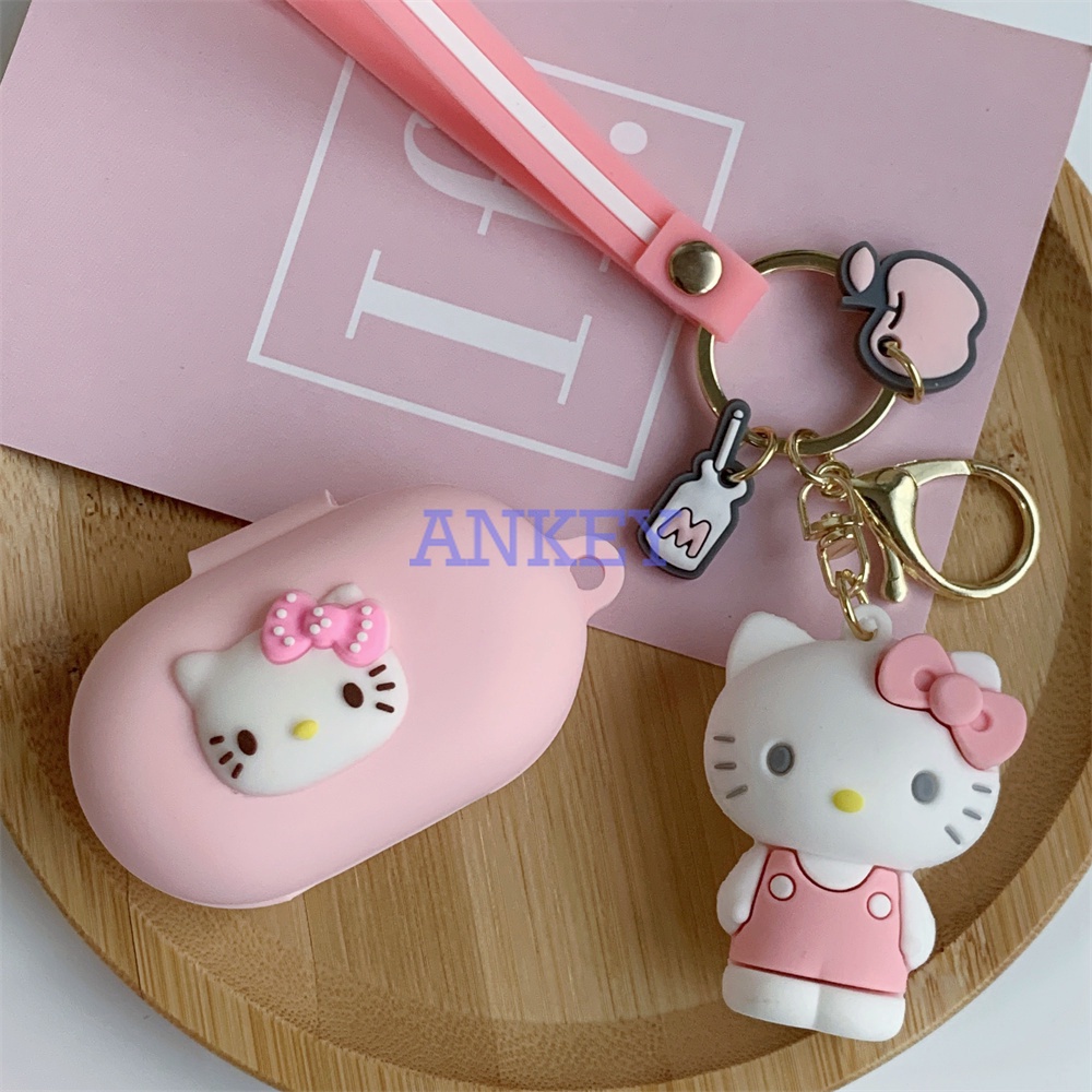 Oppo Enco Buds ET81 W12 W11 W31 W51 Vỏ Bảo Vệ Hộp Sạc Tai Nghe Bằng Silicon Họa Tiết Hoạt Hình Chú Chó/ Thỏ Dễ Thương Chống Thấm Nước/ Sốc Kèm Móc Khóa Cho