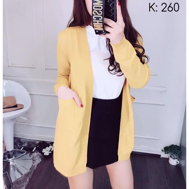 Áo khoác len nữ form dài [HÀNG NHẬP KHẨU]. Áo khoác Cardigan nữ cao cấp | BigBuy360 - bigbuy360.vn