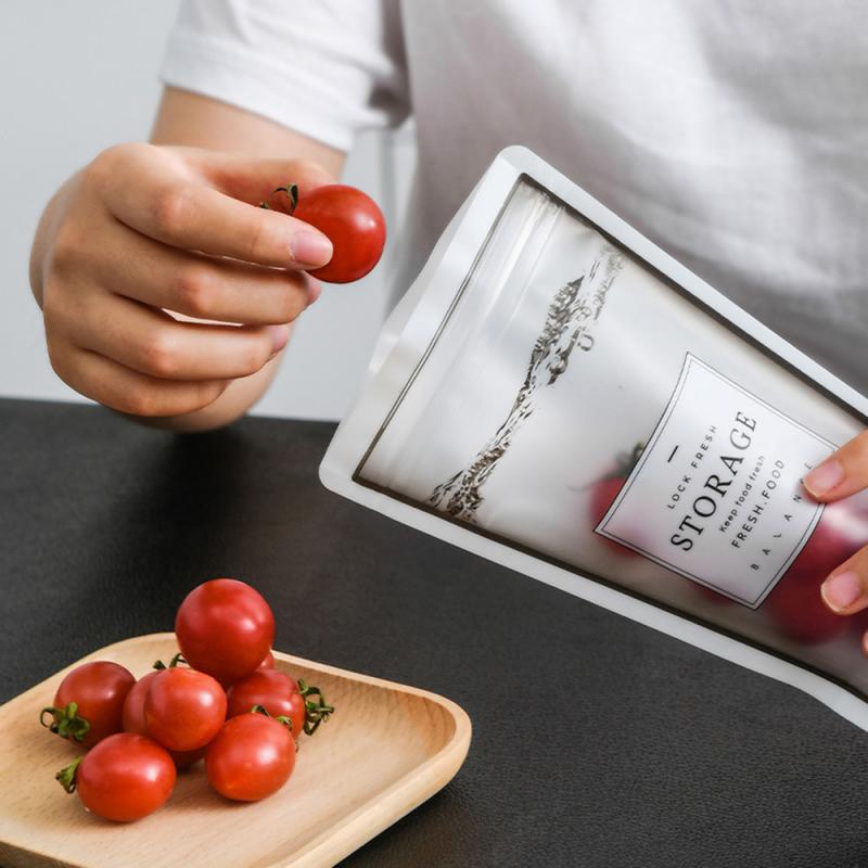 4Pcs Reusable  Food Preservative Zipper Bag / Snacks Mason Jar Bottles Bags / Fresh Food Storage Bag