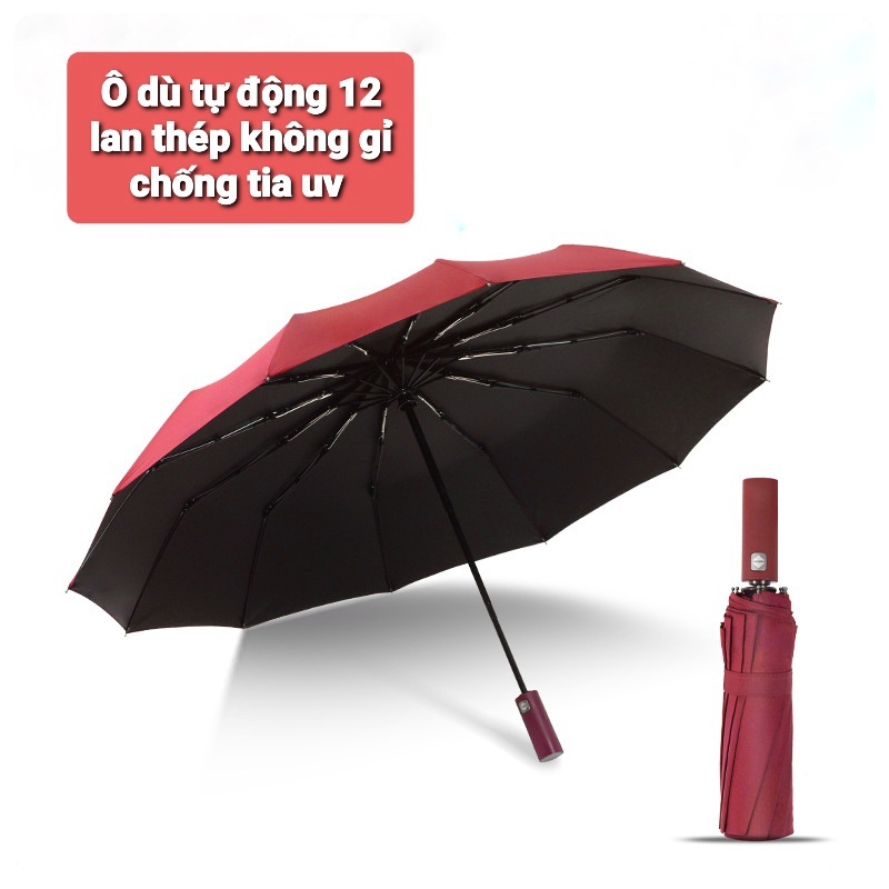 Ô Dù Tự Động 12 Xương Chống Tia UV - Yobomall