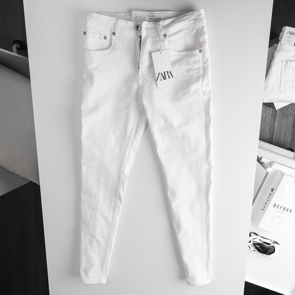 Quần jeans ZARA trắng skinny 0808 TuanStore