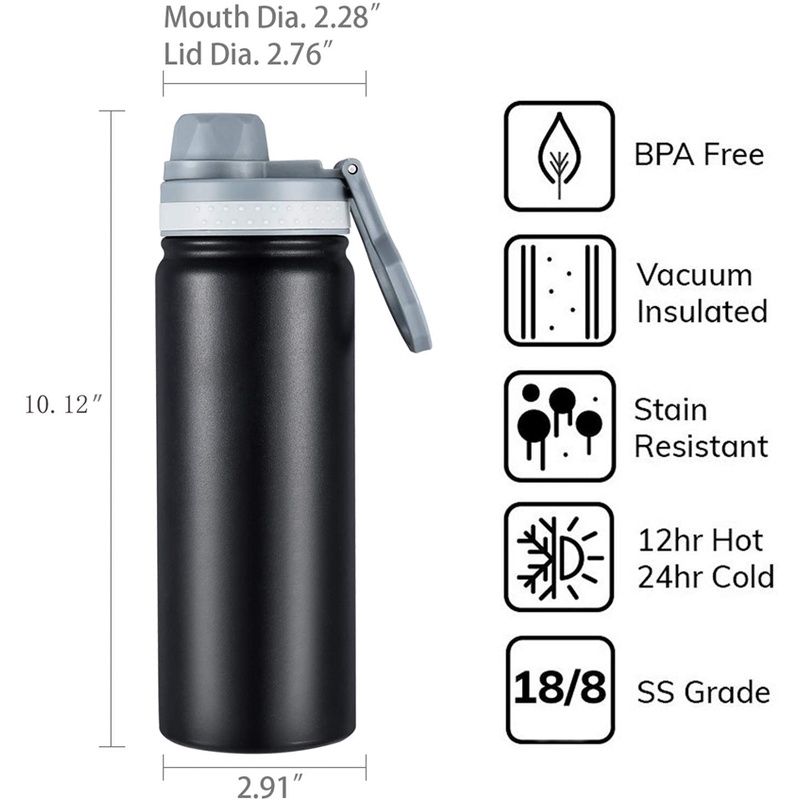 Bình nước giữ nhiệt DILLER T007 thép không gỉ 530ml/ 750ml