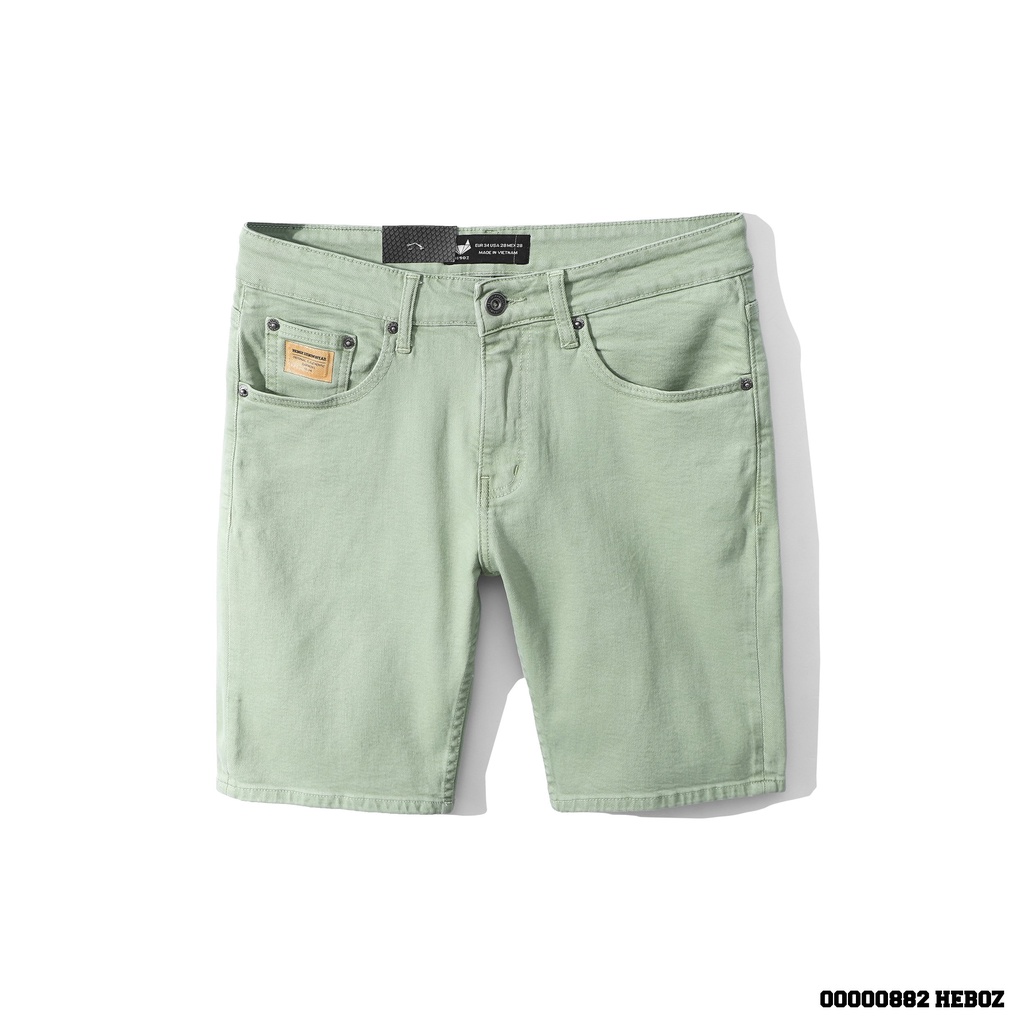 Quần short jean Heboz color 4M chất bò denim cao cấp co giãn nhẹ chuẩn form slim fit - 00000882