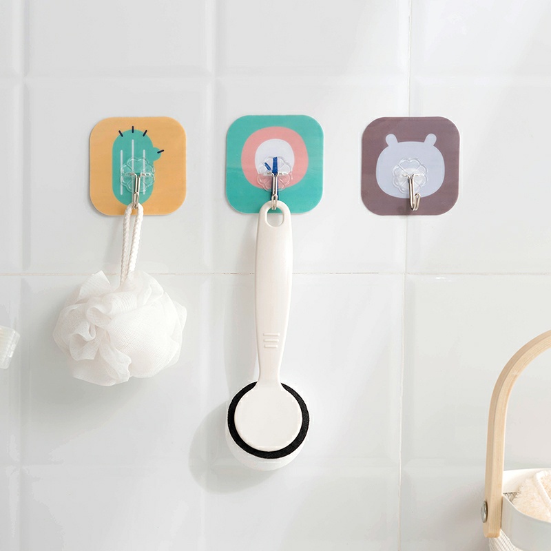 Móc dán tường 3D siêu chắc chịu lực, móc dính tường đa năng Min House