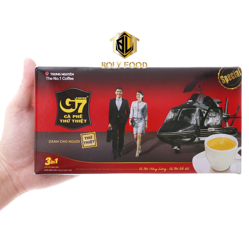 Ccà phê G7 chính hãng - Hộp cà phê hoà tan 21 gói * 16g - Bolyfood