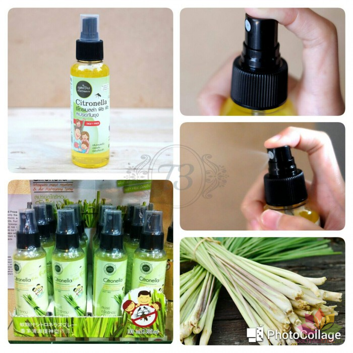 tınh dầu xịt chốnǥ muỗi côn trùng cıtronella Phutawan - Thailand