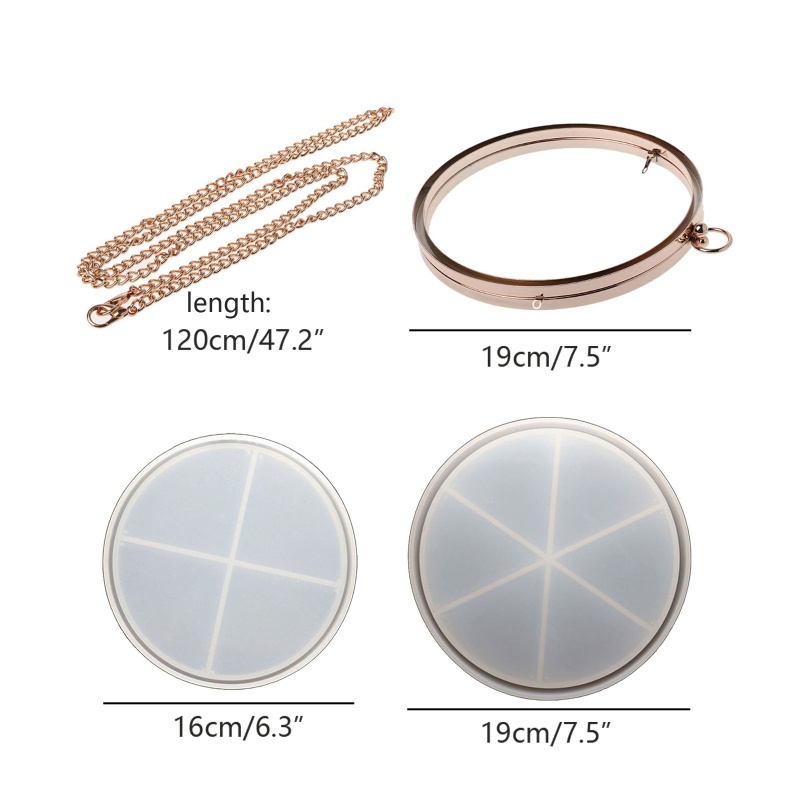 Khuôn Silicone Làm Túi Xách Handmade Hình Tròn Tiện Dụng