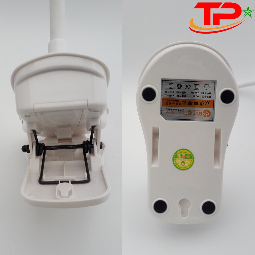 Đèn LED Để Bàn - Đế Kẹp Có Sạc Tích Điện MZX-859 - 3 chế độ sáng, bảo vệ mắt, nút cảm ứng, tiện dụng