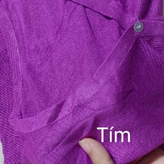 Áo Khoác Cardigan Len Mỏng Cổ Tim