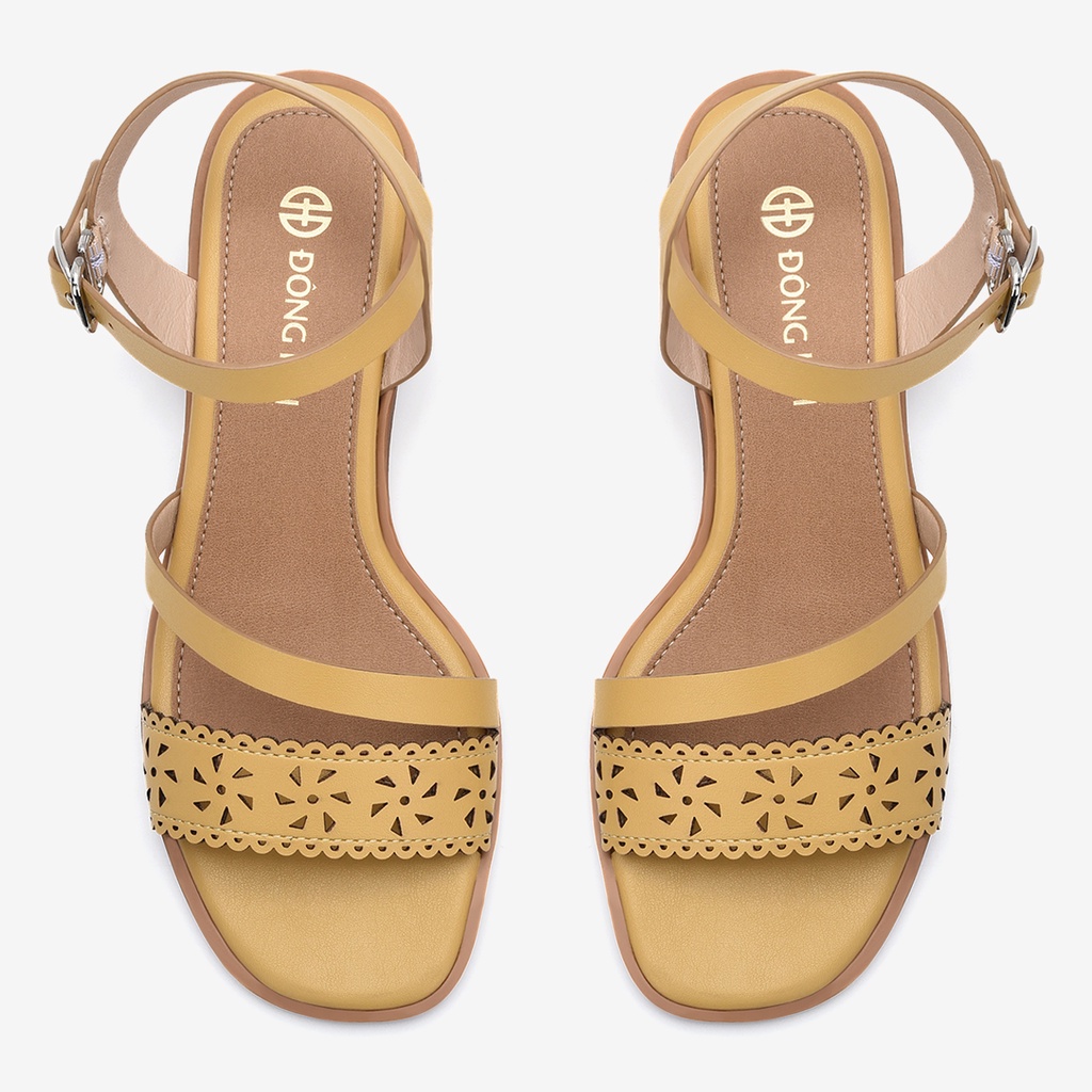 Giày sandal cao gót nữ Đông Hải gót vuông cao 3cm đế giả gỗ - S32B3