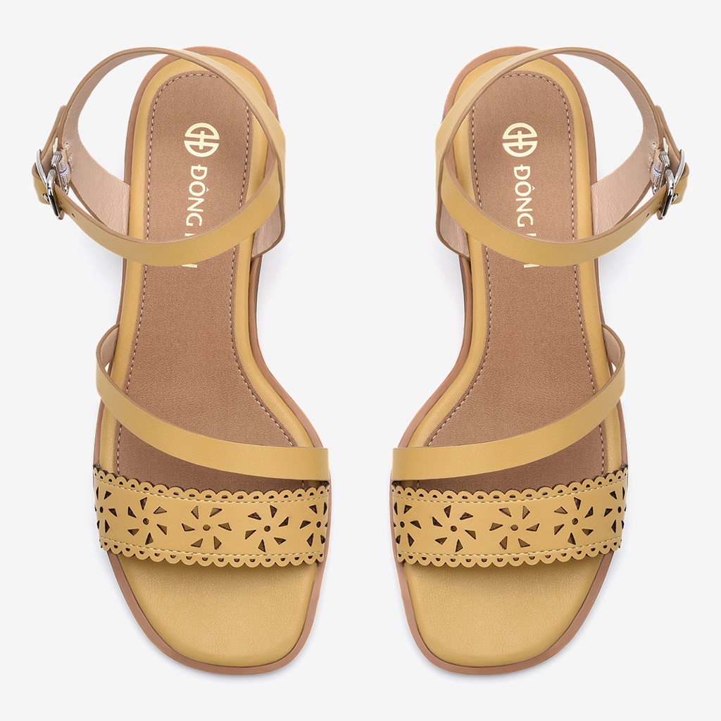 Giày sandal cao gót nữ Đông Hải gót vuông cao 3cm đế giả gỗ - S32B3