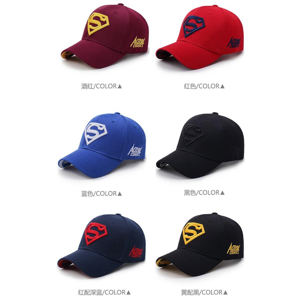 Mũ Lưỡi Trai Chống Nắng In Logo Superman Phong Cách Hàn Quốc Thời Trang Mùa Hè Cho Cặp Đôi